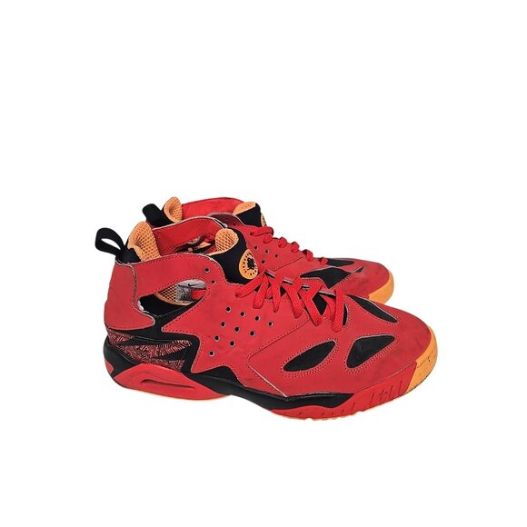 Nike Men's Air Tech Challenge Hrche 630957-600 Basketball Shoe Crimson Red 12M - Picture 2 of 7